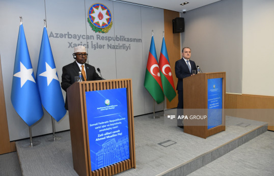 Ahmed Moallim Fiqi, Minister of Foreign Affairs and International Cooperation of the Federal Republic of Somalia and Jeyhun Bayramov, Minister of Foreign Affairs of the Republic of Azerbaijan