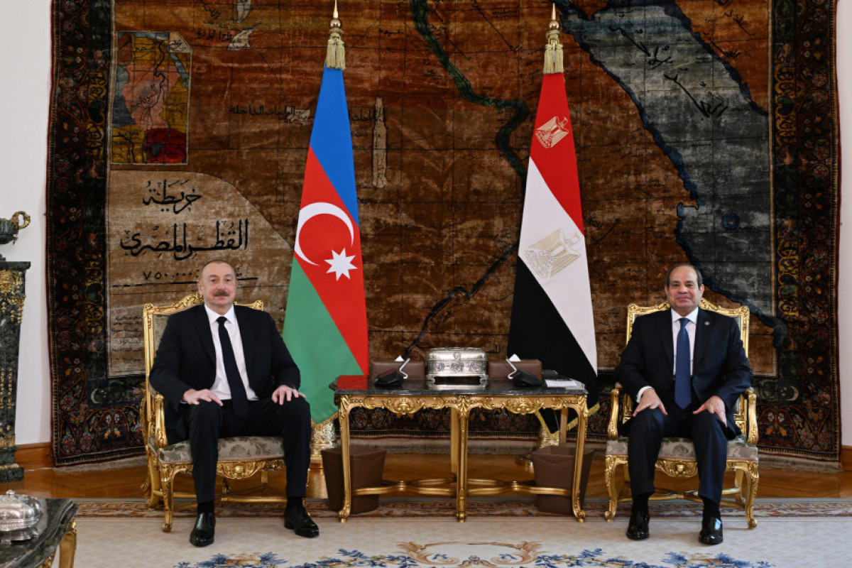 Ilham Aliyev, President of Azerbaijan and Abdel Fattah Al Sisi, President of the Arab Republic of Egypt