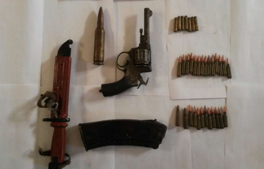 Azerbaijani police found numerous weapons and ammunition in Khankandi and Khojaly