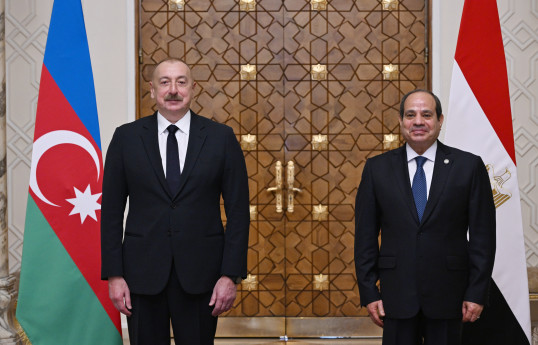 Ilham Aliyev, President of Azerbaijan and Abdel Fattah Al Sisi, President of the Arab Republic of Egypt