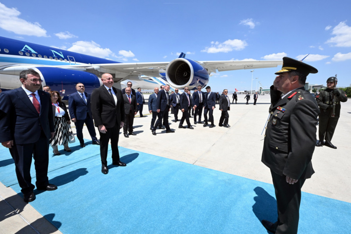President of Azerbaijan Ilham Aliyev arrived in Ankara for working visit at invitation of President of Türkiye Recep Tayyip Erdogan