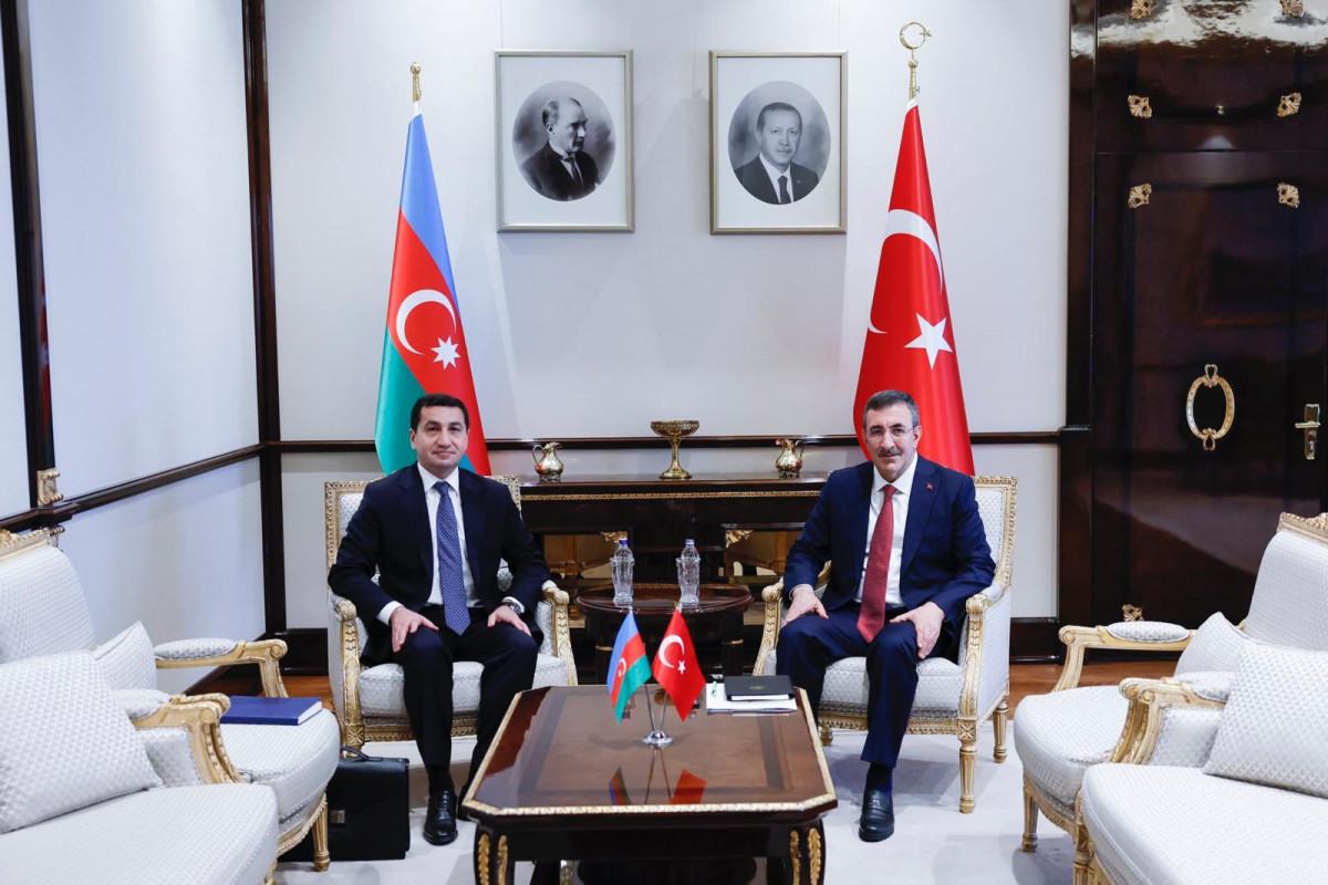 Hikmet Hajiyev, Assistant to the President of the Republic of Azerbaijan, Head of the Foreign Policy Department of the Presidential Administration and Cevdet Yilmaz, Vice President of Türkiye