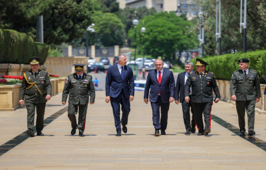 Georgian Defense Minister is on a visit to Azerbaijan-VIDEO 