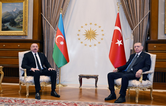 Ilham Aliyev, President of Azerbaijan and President of the Republic of Türkiye Recep Tayyip Erdogan