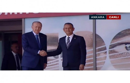 Recep Tayyip Erdogan, President of the Republic of Türkiye and Ozgur Ozel, Leader of Republican People's Party