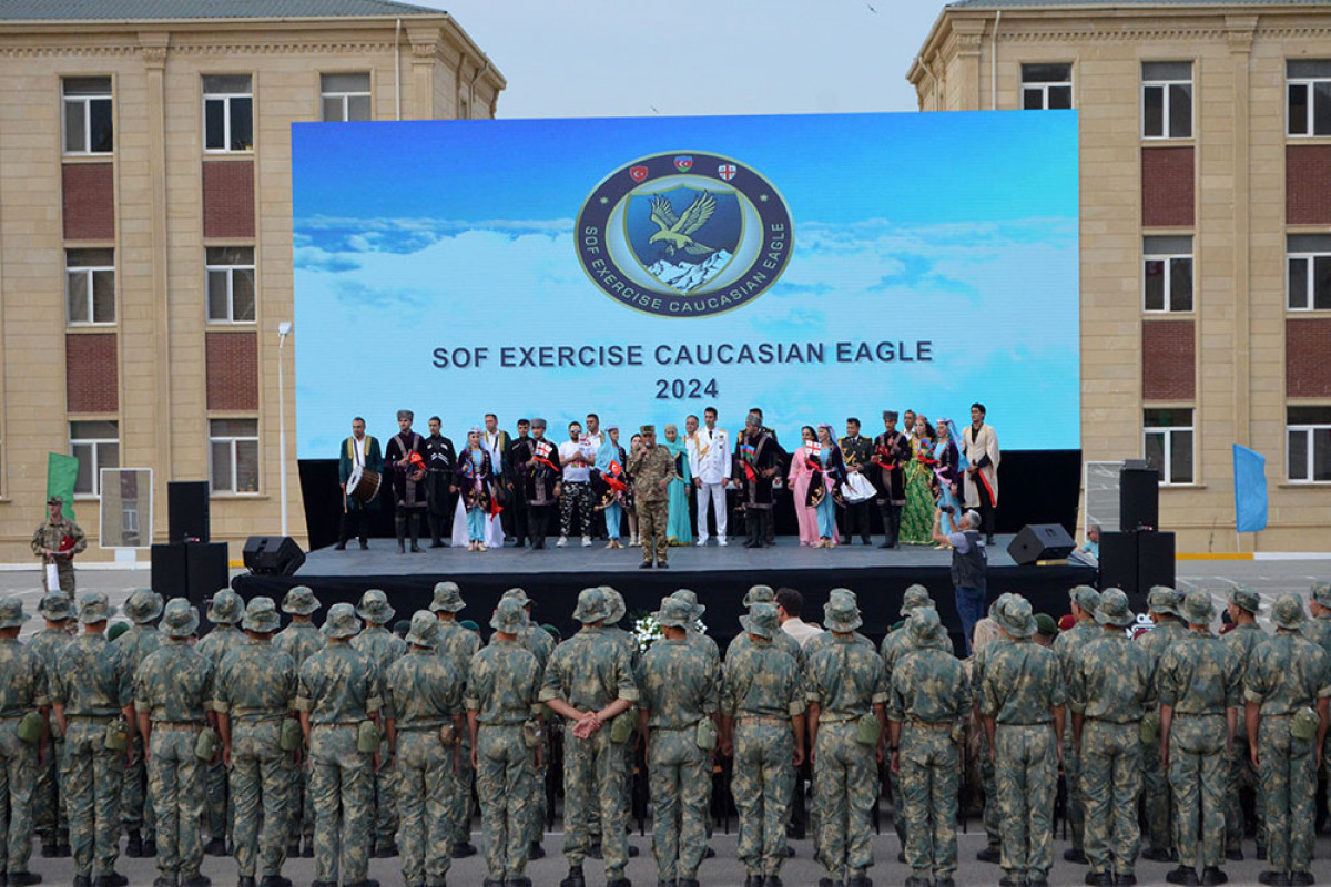 Caucasian Eagle - 2024 exercise holds solemn closing ceremony-VIDEO 