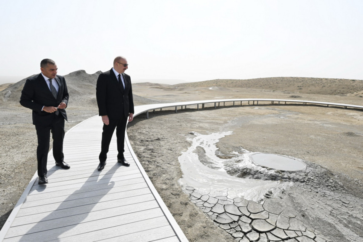 Azerbaijani President Ilham Aliyev attended inauguration of Mud Volcanoes Tourism Complex