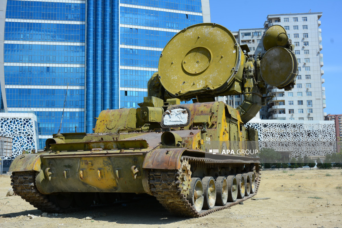 Missile guidance station and launchers discovered in Khojaly are on display in the Military Trophies Park in Baku -PHOTO 