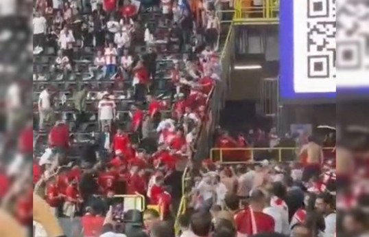 Mass quarrel happened among fans of Georgian and Turkish teams-VIDEO 