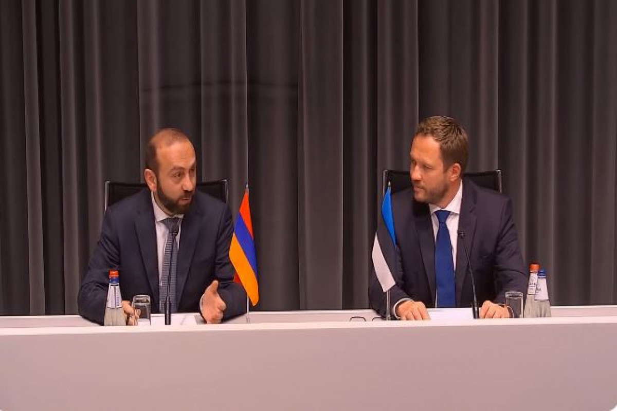 Ararat Mirzoyan, Minister of Foreign Affairs of the Republic of Armenia and Margus Tsahkna, Minister of Foreign Affairs of the Republic of Estonia