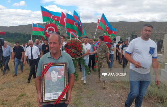 Remains of Ujar Zeynalov, First Garabagh War Martyr, buried in Azerbaijan's Goygol -PHOTO 