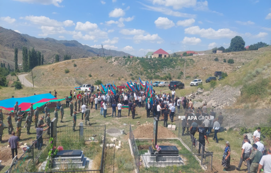 Remains of Ahliman Asgarov, First Garabagh War Martyr, buried in Shamkir
