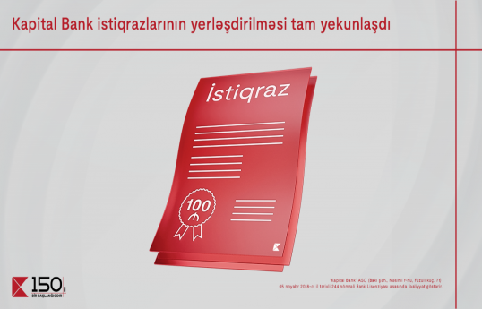 Kapital Bank completed placement of the second tranche of manat bonds