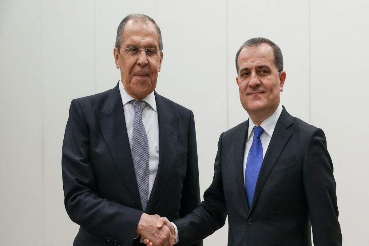 Sergey Lavrov, the Minister of Foreign Affairs of Russian Federation and Jeyhun Bayramov, the Minister of Foreign Affairs of the Republic of Azerbaijan