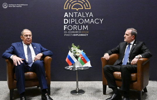 Sergey Lavrov, the Minister of Foreign Affairs of Russian Federation and Jeyhun Bayramov, the Minister of Foreign Affairs of the Republic of Azerbaijan