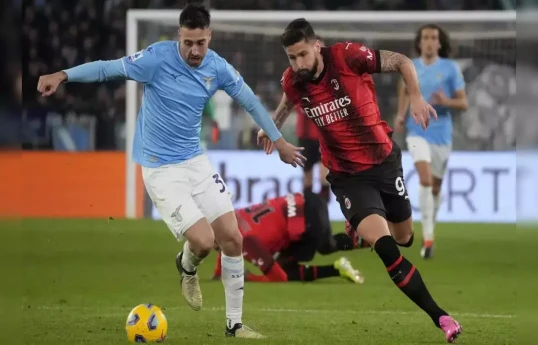 Milan beats 8-man Lazio in Serie A
