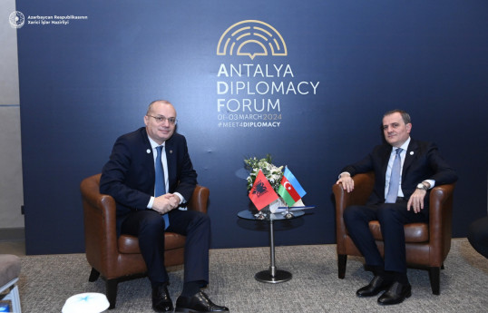 Azerbaijani FM meets with his Albanian counterpart