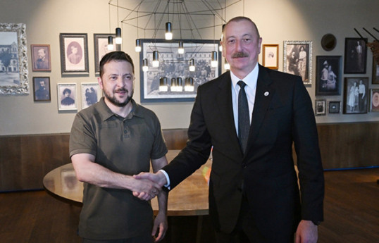 Volodymyr Zelenskyy, President of Ukraine and Ilham Aliyev, President of the Republic of Azerbaijan