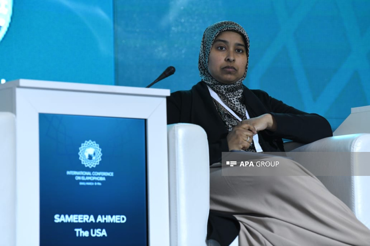 Sameera Ahmed, the executive director of The Family and Youth Institute, a representative from the USA
