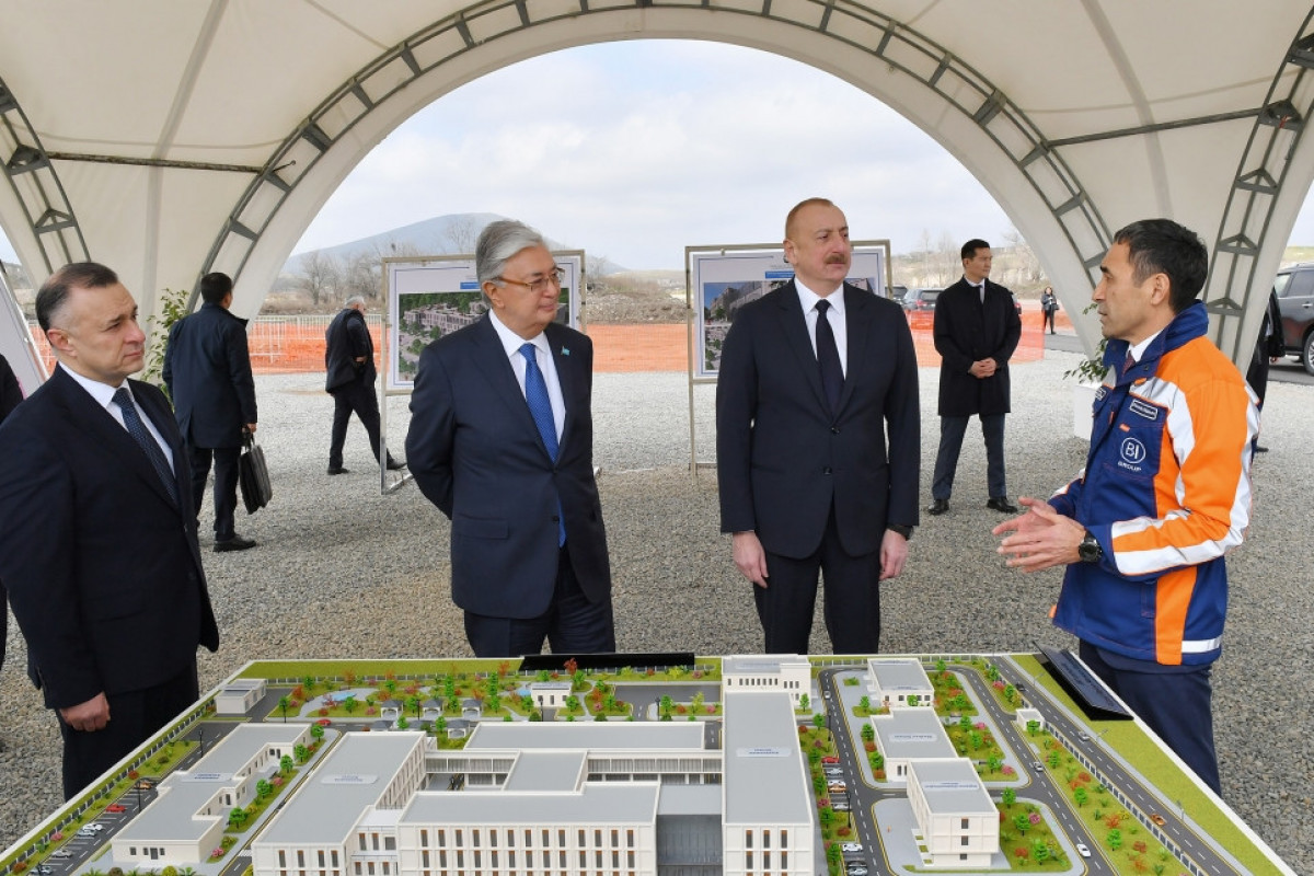 Azerbaijani and Kazakh presidents viewed project of Central District Hospital to be built in Fuzuli-UPDATED 