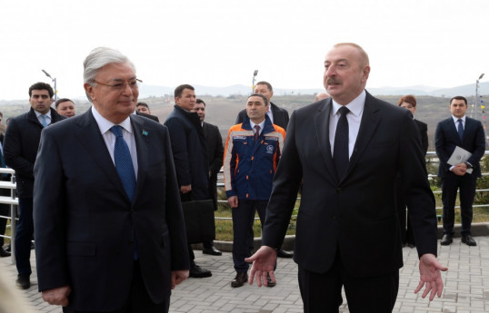 Kassym-Jomart Tokayev, President of the Republic of Kazakhstan and Ilham Aliyev, President of the Republic of Azerbaijan
