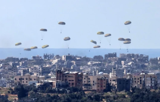 US conducts 9th aid drop of humanitarian aid into Gaza