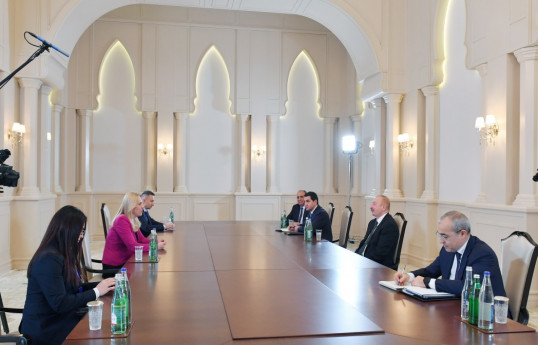 Azerbaijani President receives Serb member of Presidency of Bosnia and Herzegovina Željka Cvijanović -UPDATED 