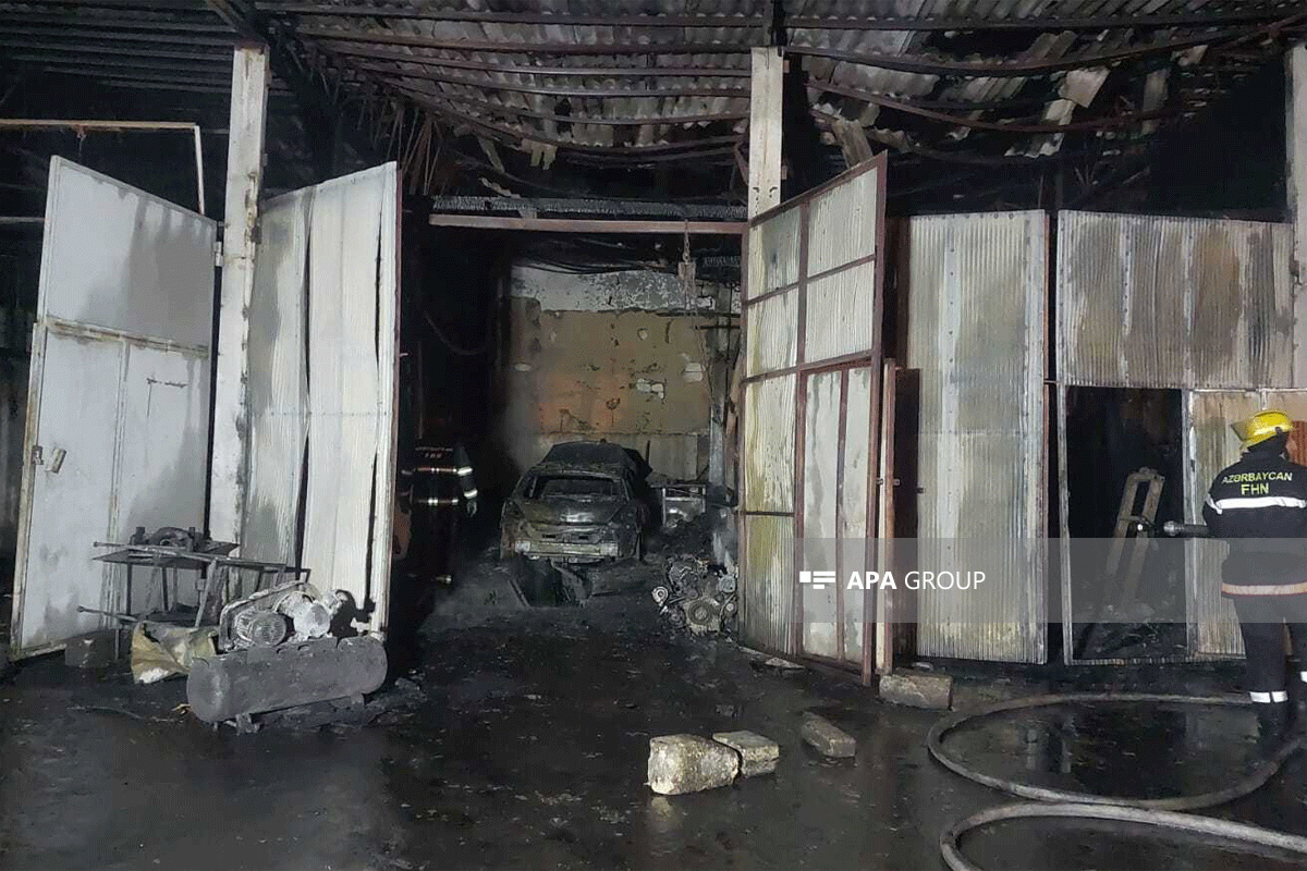 Car repair shops burned down in Ganja city of Azerbaijan-PHOTO -UPDATED 