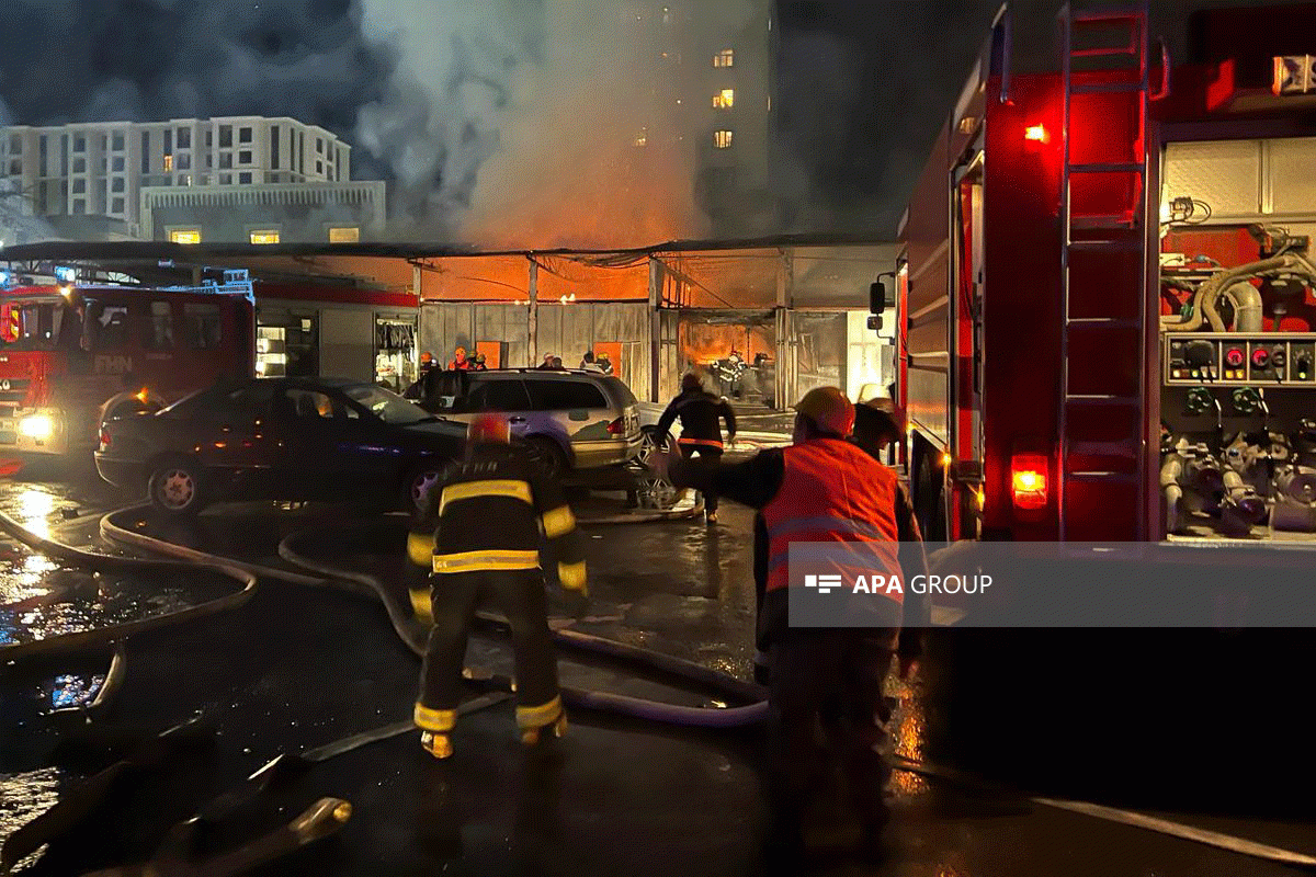 Car repair shops burned down in Ganja city of Azerbaijan-PHOTO -UPDATED 