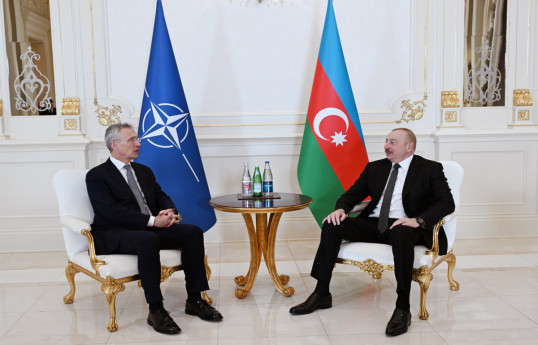 President Ilham Aliyev’s one-on-one meeting with NATO Secretary General Jens Stoltenberg kicked off-PHOTO 