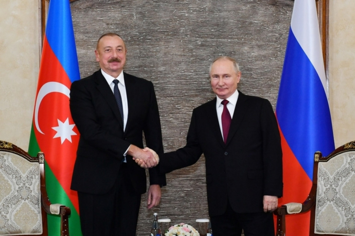 Ilham Aliyev, President of Azerbaijan and Russian President Vladimir Putin