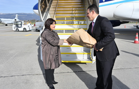 Speaker of Milli Majlis Sahiba Gafarova begins working visit to Swiss Confederation