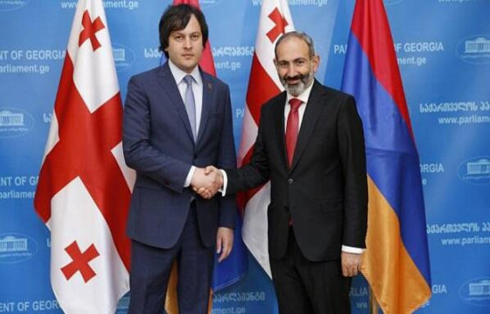 Irakli Kobakhidze, Prime Minister of Georgia and Nikol Pashinyan, Prime Minister of Armenia
