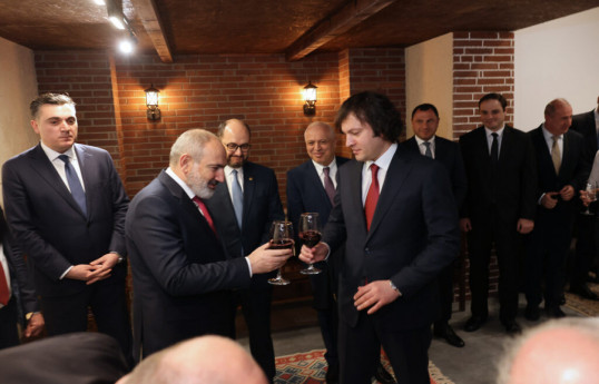 Georgian, Armenian PMs inaugurate Georgian embassy's new building