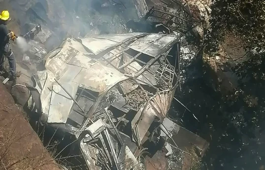 Bus carrying Easter worshippers falls off cliff killing 45 people in South Africa