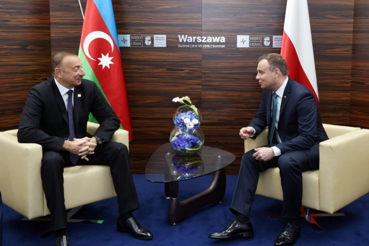 Ilham Aliyev, President of Azerbaijan and President of the Republic of Poland Andrzej Duda