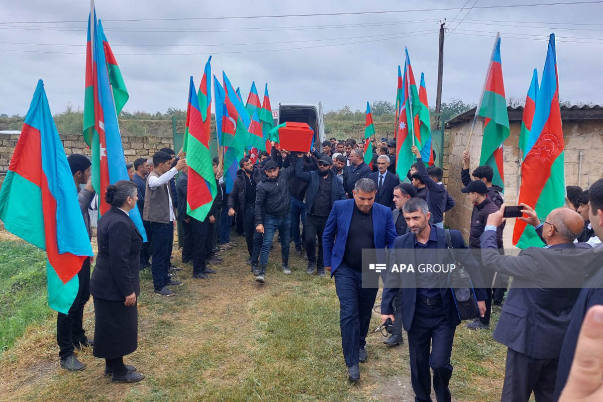 Remains of martyr Vugar Hasanov, found 30 years later in Azerbaijan's Khojavand, were laid to rest-PHOTO