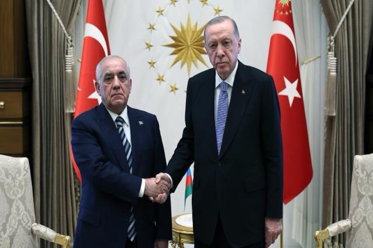 Ali Asadov, Prime Minister of the Republic of Azerbaijan and Recep Tayyip Erdogan, President of the Republic of Türkiye