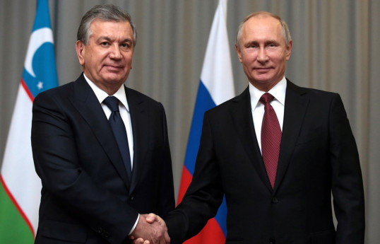 President of Republic of Uzbekistan Shavkat Mirziyoyev and Russian President Vladimir Putin