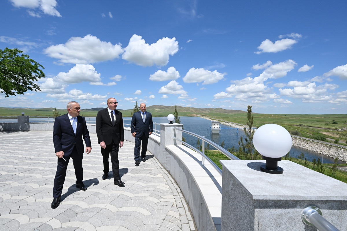 President Ilham Aliyev participated in opening of Kondalanchay water reservoir complex in Fuzuli district after repair and restoration -UPDATED 