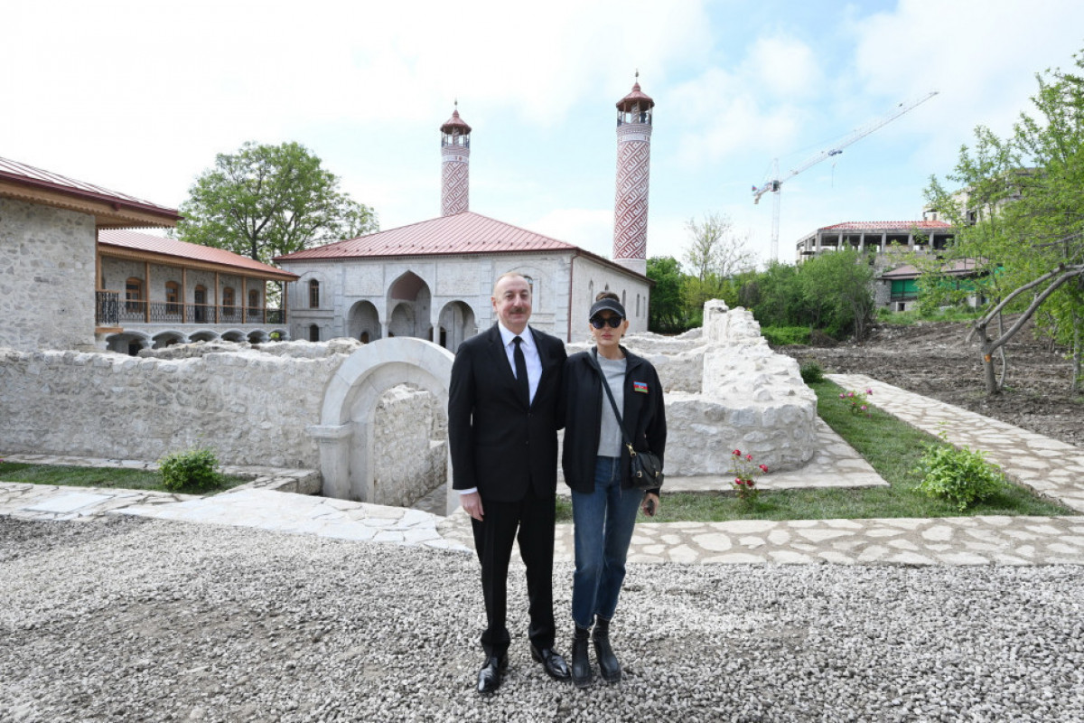 President Ilham Aliyev inspected ongoing restoration work at the Ashaghi Govhar Agha Mosque in Shusha-UPDATED 