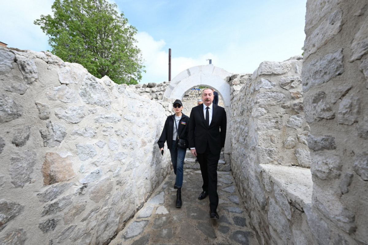President Ilham Aliyev inspected ongoing restoration work at the Ashaghi Govhar Agha Mosque in Shusha-UPDATED