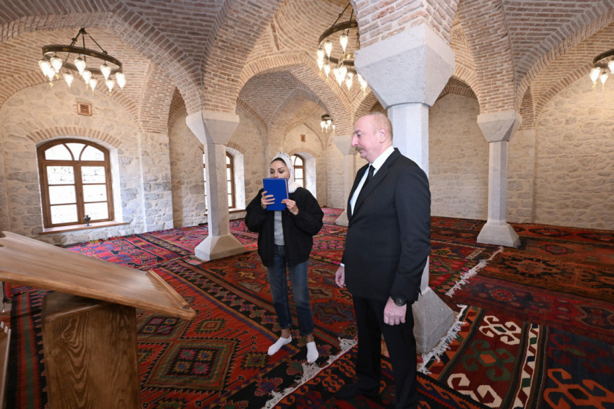 President Ilham Aliyev and First Lady Mehriban Aliyeva attended inauguration of Mamayi Mosque after restoration-UPDATED 