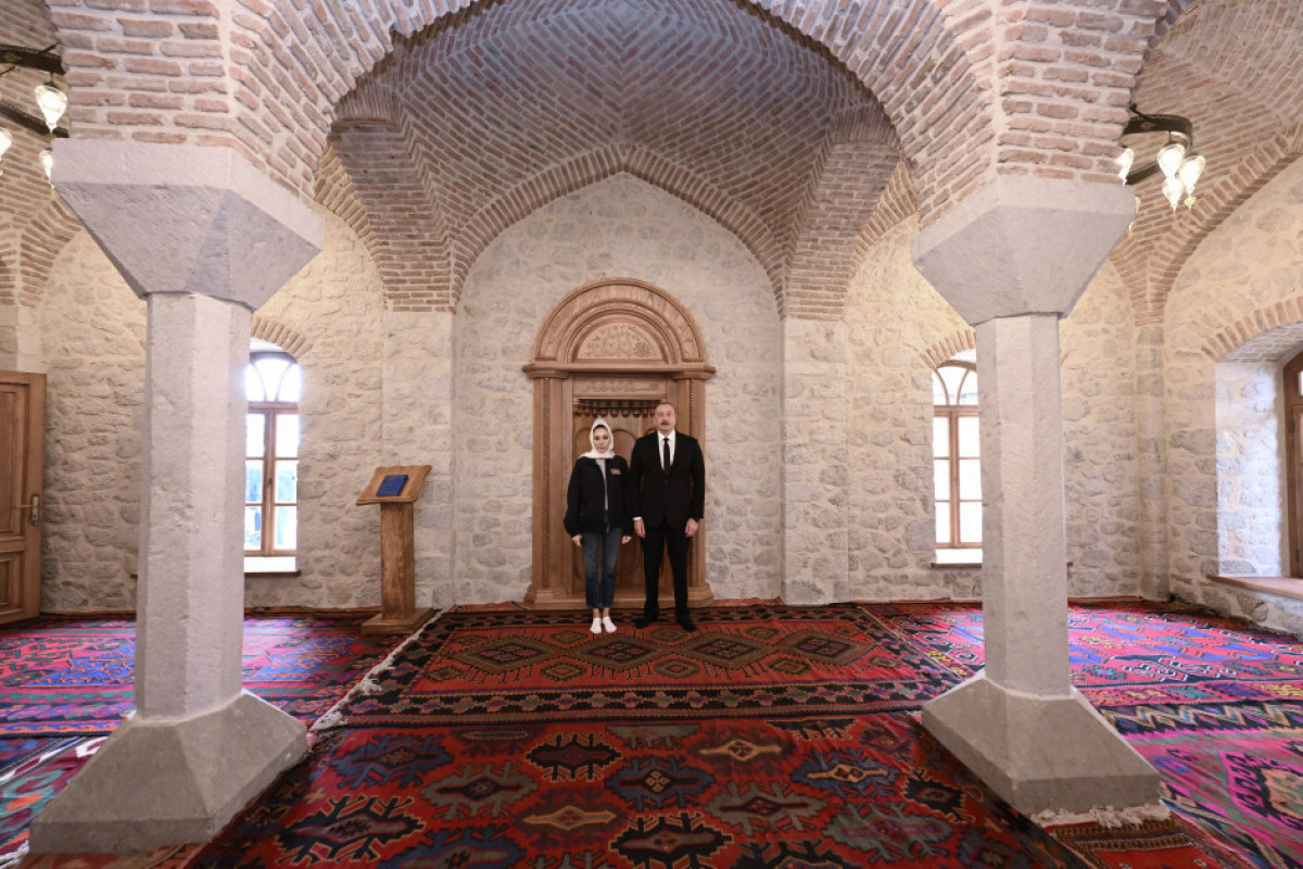 President Ilham Aliyev and First Lady Mehriban Aliyeva attended inauguration of Mamayi Mosque after restoration-UPDATED 