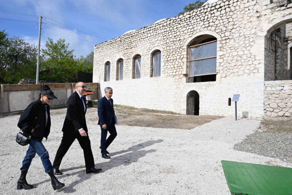 President Ilham Aliyev inspected restoration works at Chol Gala Mosque in Shusha-UPDATED 