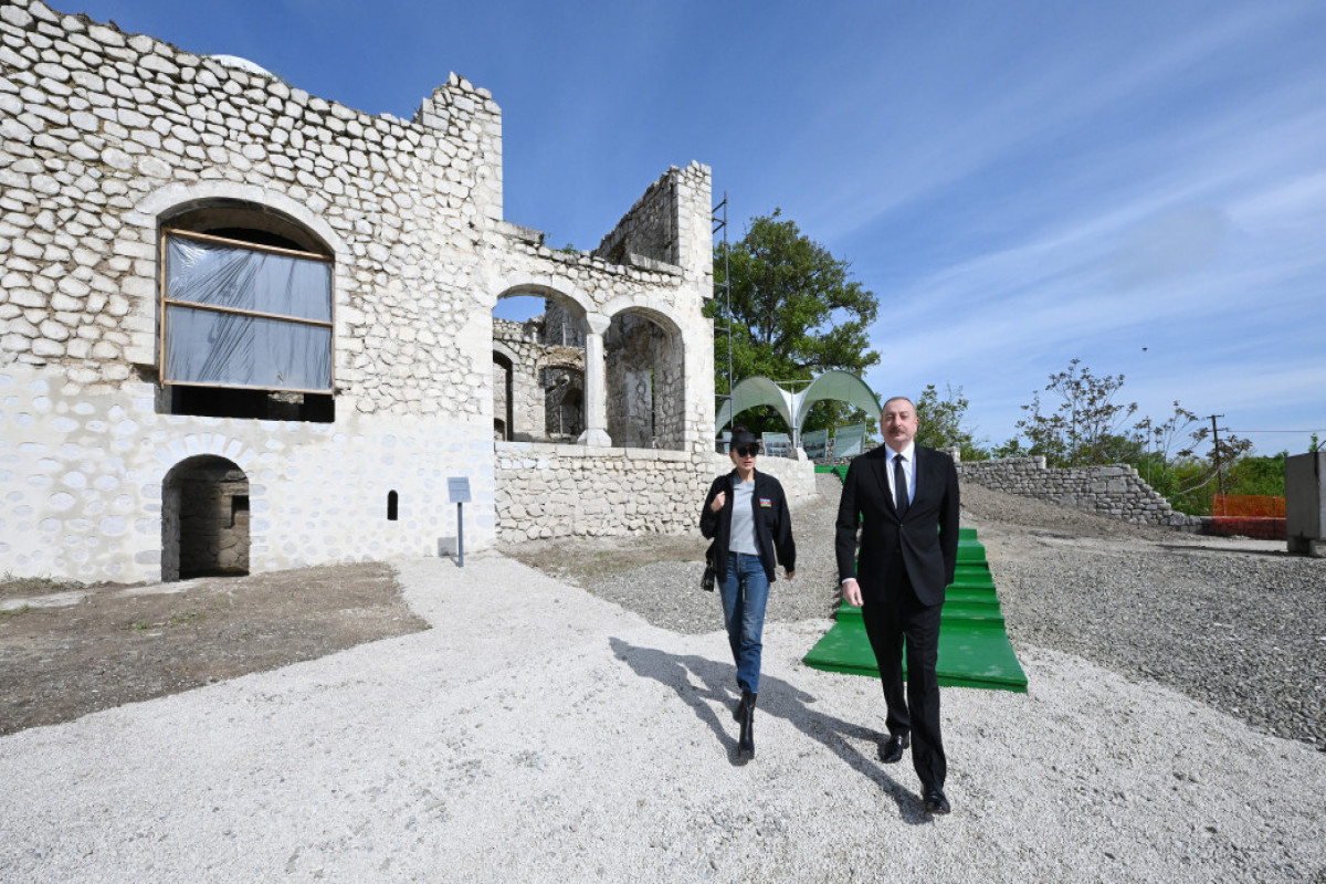 President Ilham Aliyev inspected restoration works at Chol Gala Mosque in Shusha-UPDATED 