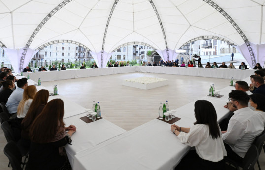 President Ilham Aliyev participated in opening of first residential complex in Shusha and met with the city's first returning residents-UPDATED 