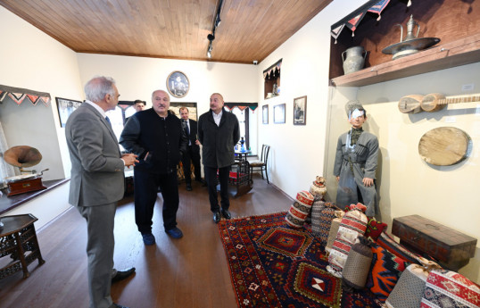 Presidents of Azerbaijan and Belarus visited Bulbul House-Museum in Shusha
