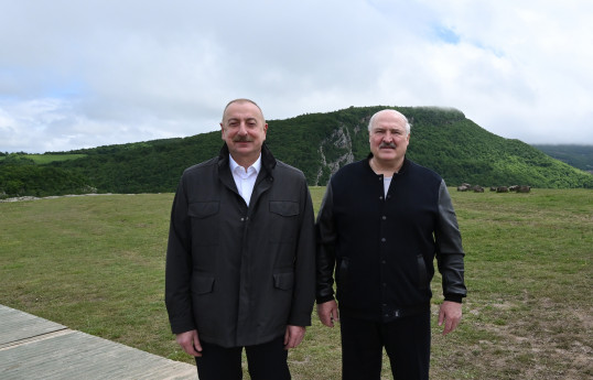 President Ilham Aliyev and President Aleksandr Lukashenko visited Jidir Duzu plain