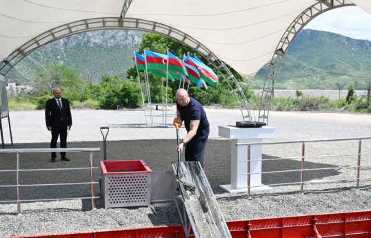 Azerbaijani President lays foundation stone of Minjivan settlement of Zangilan district-UPDATED 